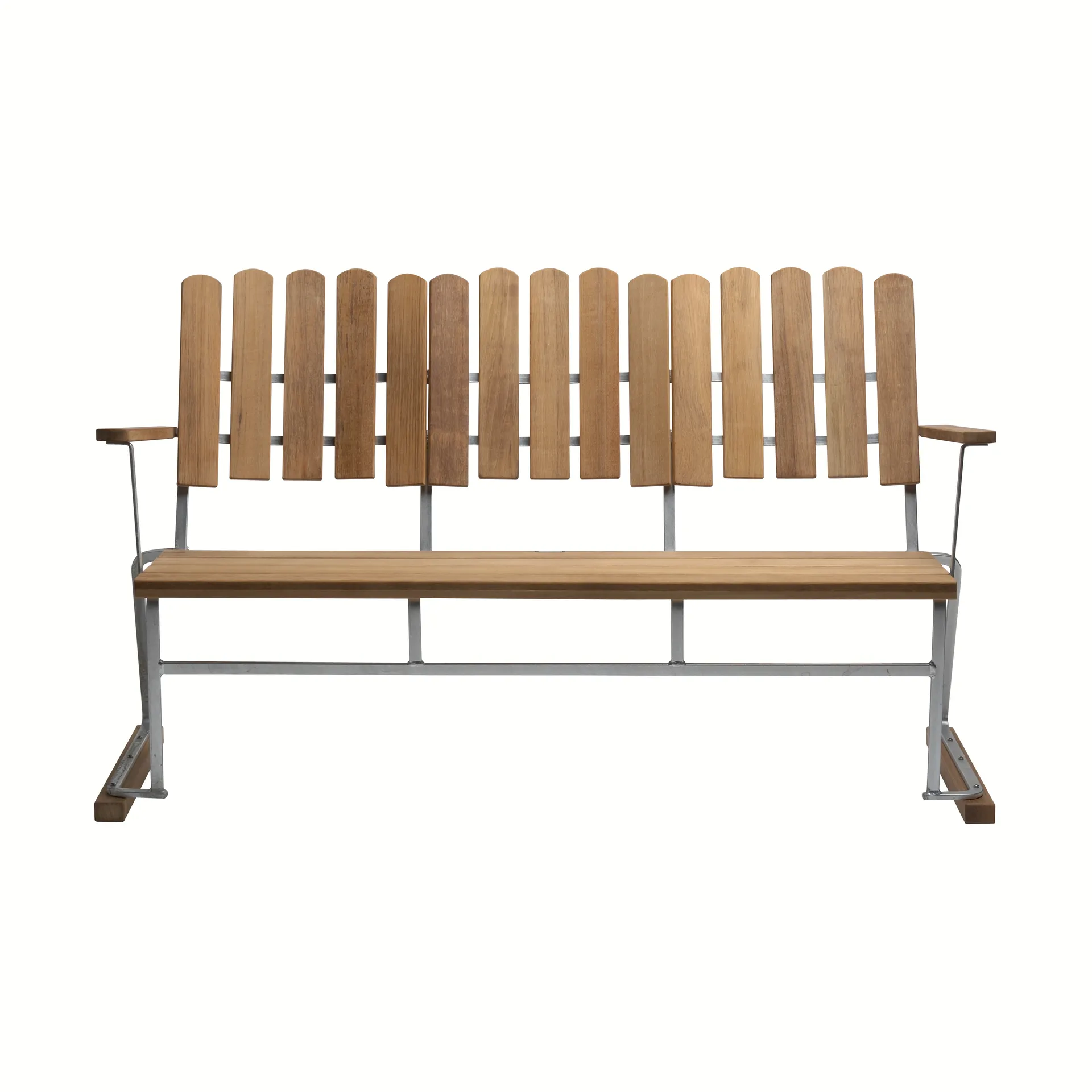 Soffa 6 sofa, Teak-hot-dip galvanized stand Grythyttan Stålmöbler