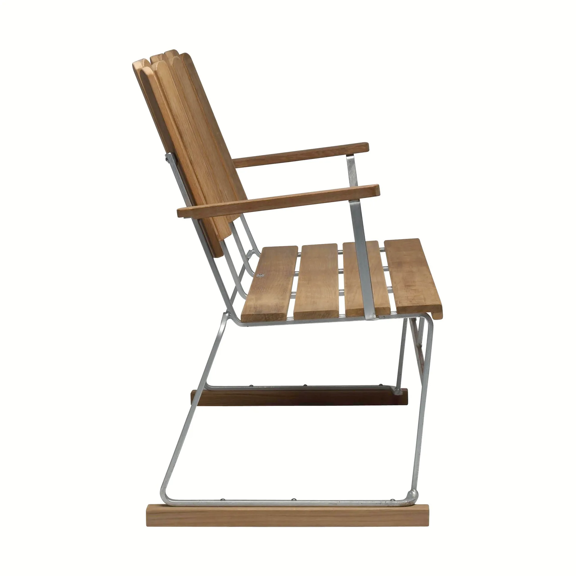 Soffa 6 sofa, Teak-hot-dip galvanized stand Grythyttan Stålmöbler