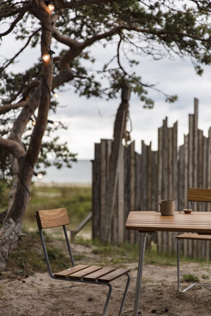 Stol 1 chair - Teak-hot-dip galvanized stand - Grythyttan Stålmöbler