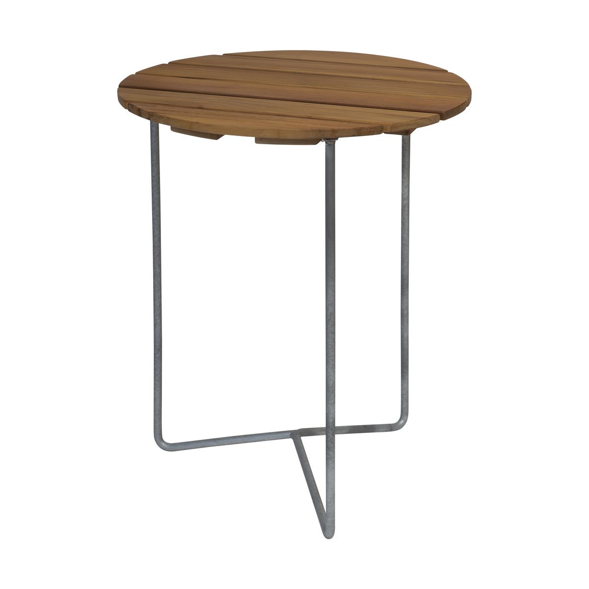 Grythyttan Stålmöbler Table 6B table o60 cm Untreated teak - galvanized legs