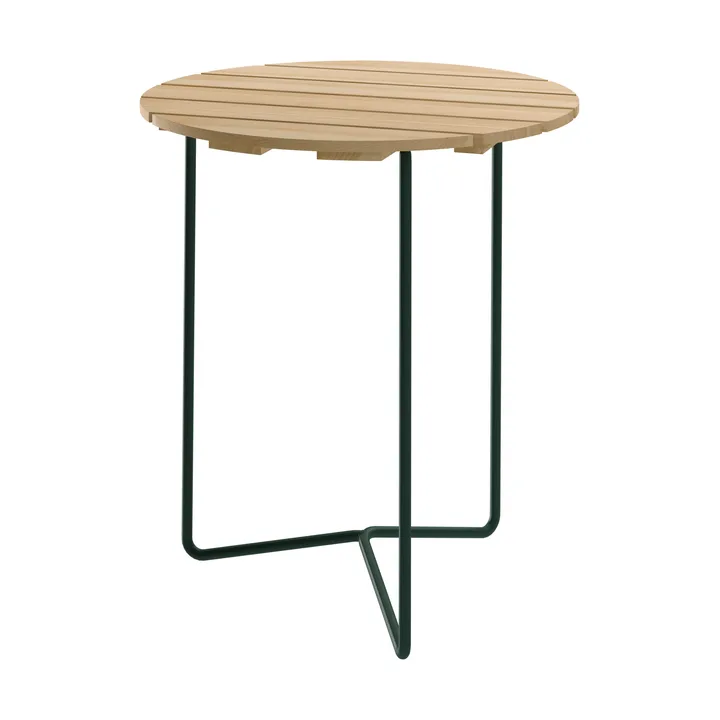 Table 6B table - Oiled pine-green steel frame - Grythyttan Stålmöbler