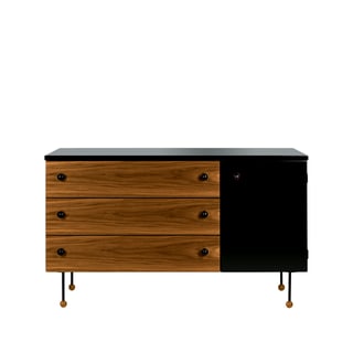 GUBI 62 Dresser American walnut, 3 drawers