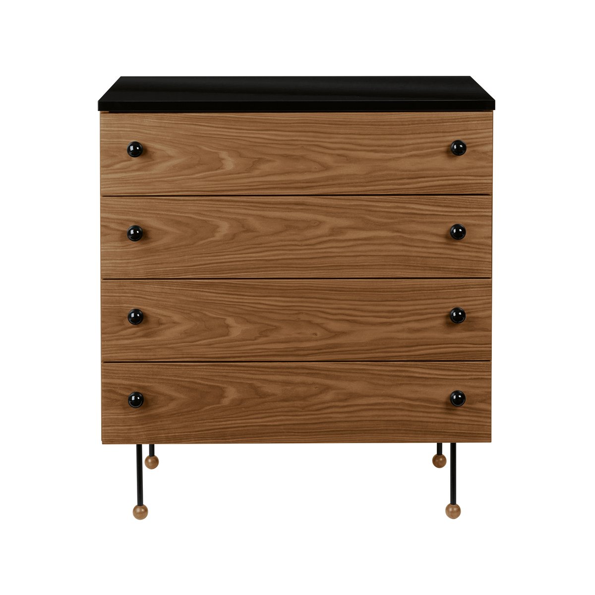 GUBI 62 Dresser American walnut, 4 drawers | Scandinavian Design | Brown