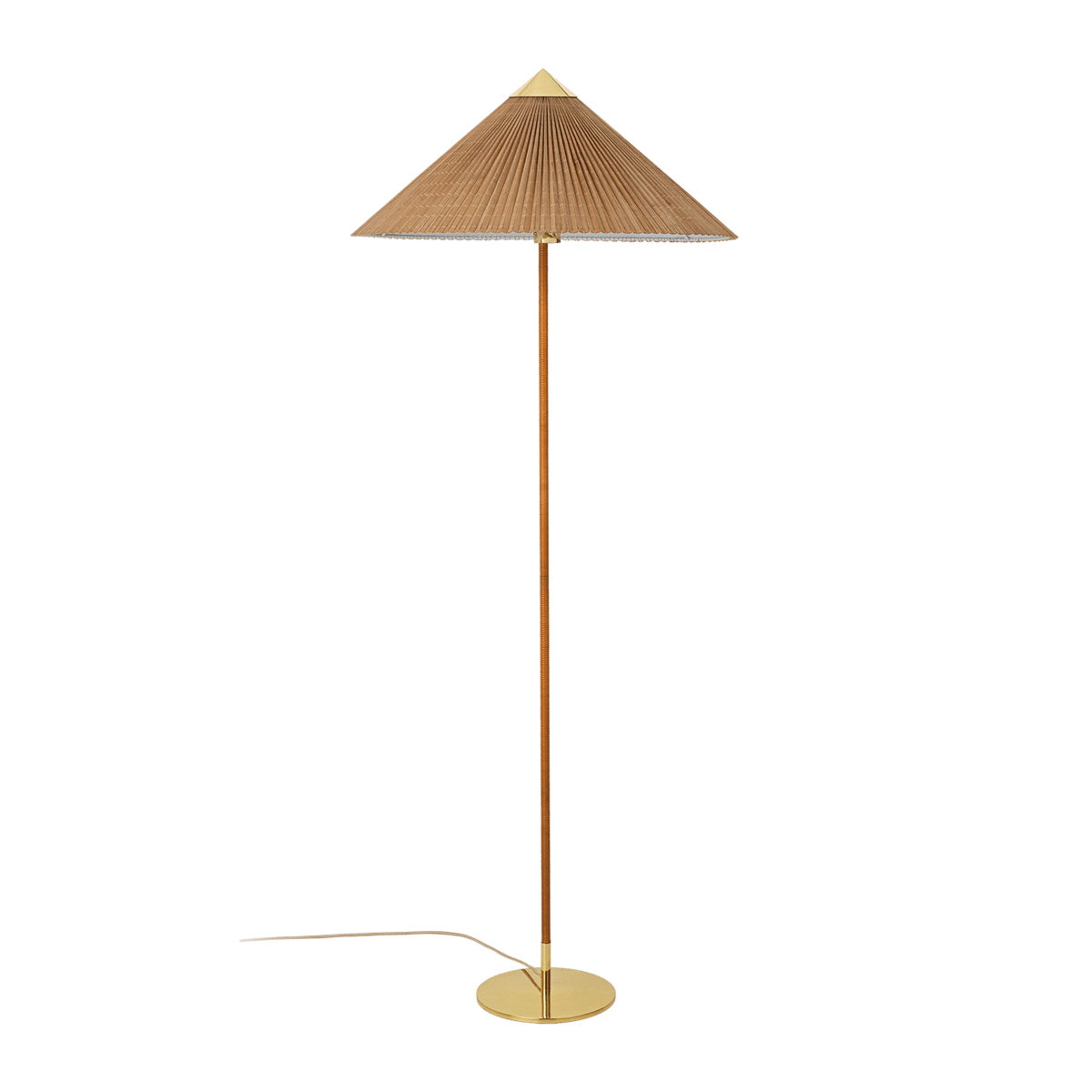 GUBI 9602 floor lamp Bambu-brass | Scandinavian Design | Floor lamps | Beige