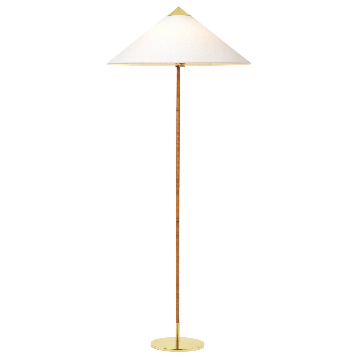 GUBI 9602 floor lamp Brass-canvas | Scandinavian Design | Floor lamps | Gold-coloured