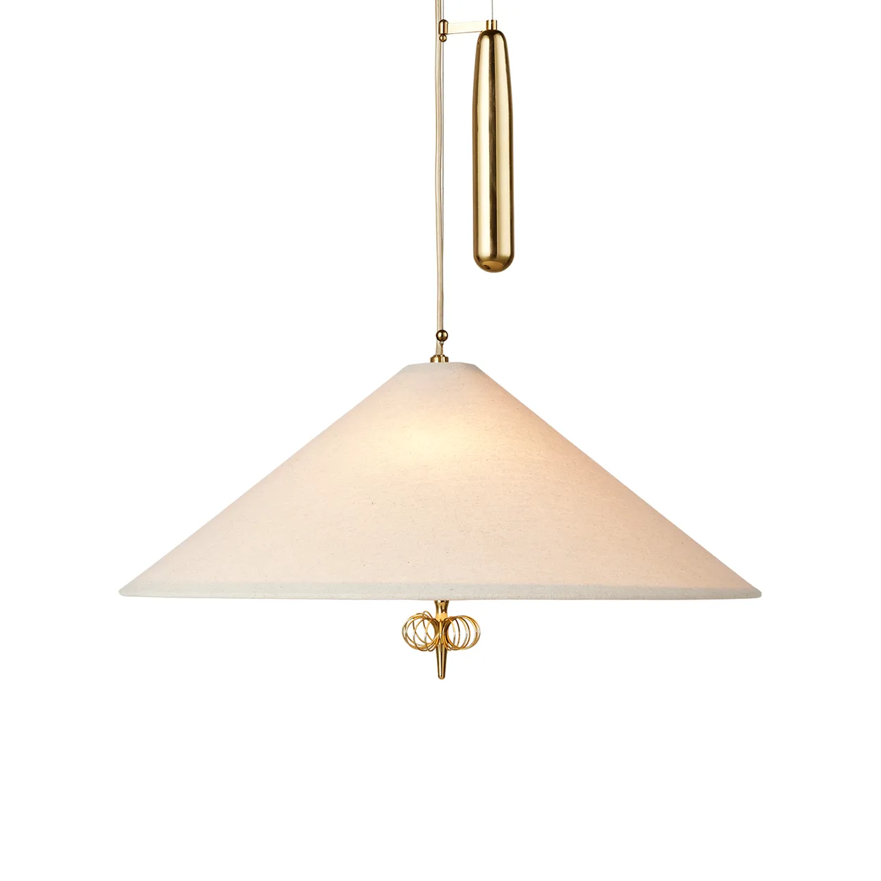 GUBI A1967 ceiling lamp Canvas-brass | Scandinavian Design | Pendant lamps | Beige