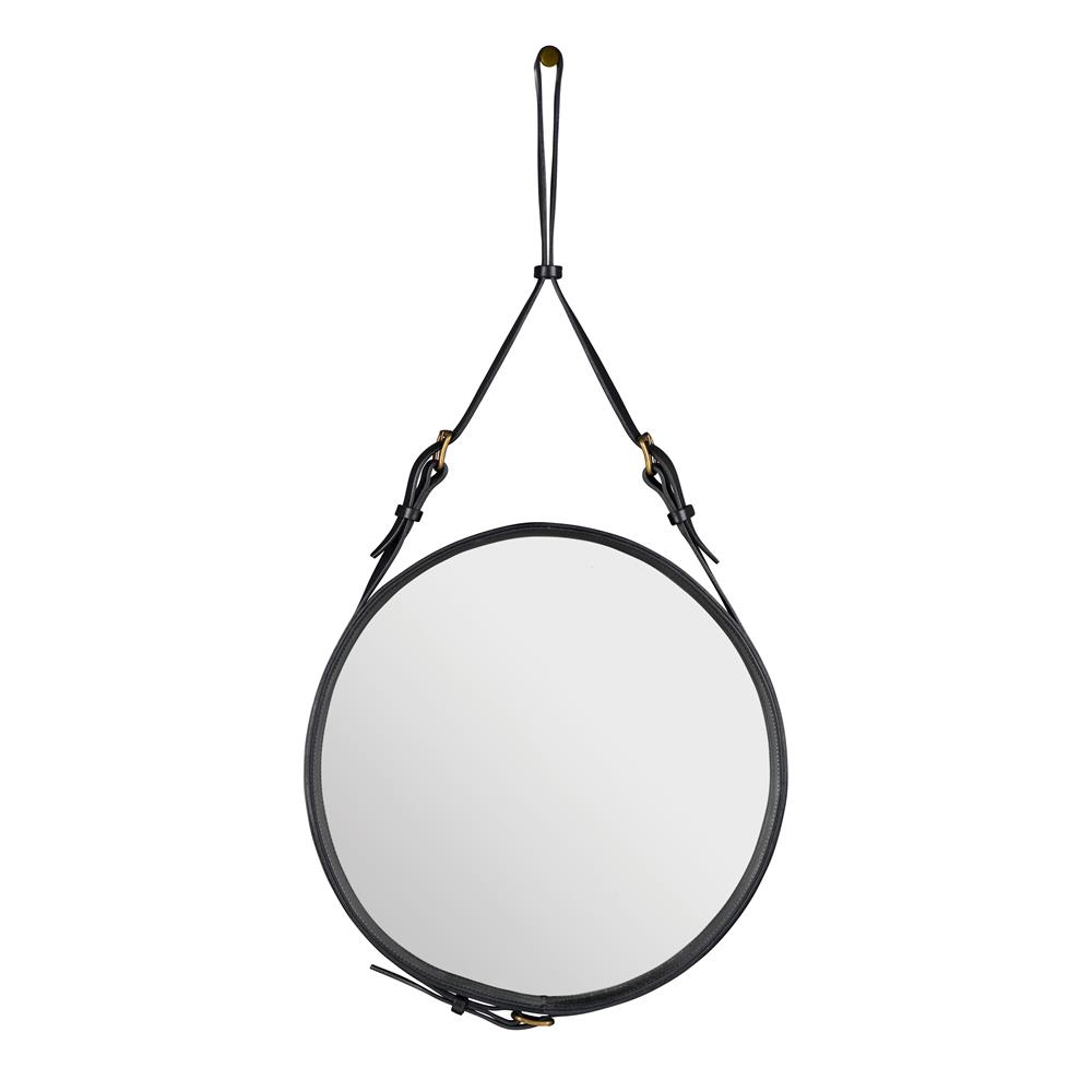 GUBI Adnet Circulaire mirror S black | Scandinavian Design | Round mirrors | Silver-coloured
