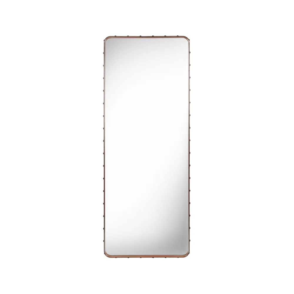 Adnet rectangular mirror, Brown, large GUBI