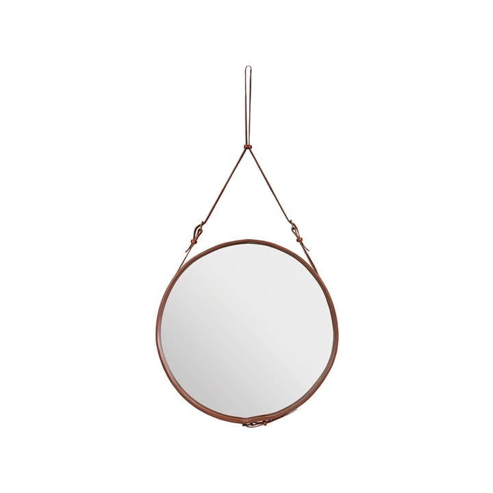 Adnet Round Mirror - Brown, large - GUBI