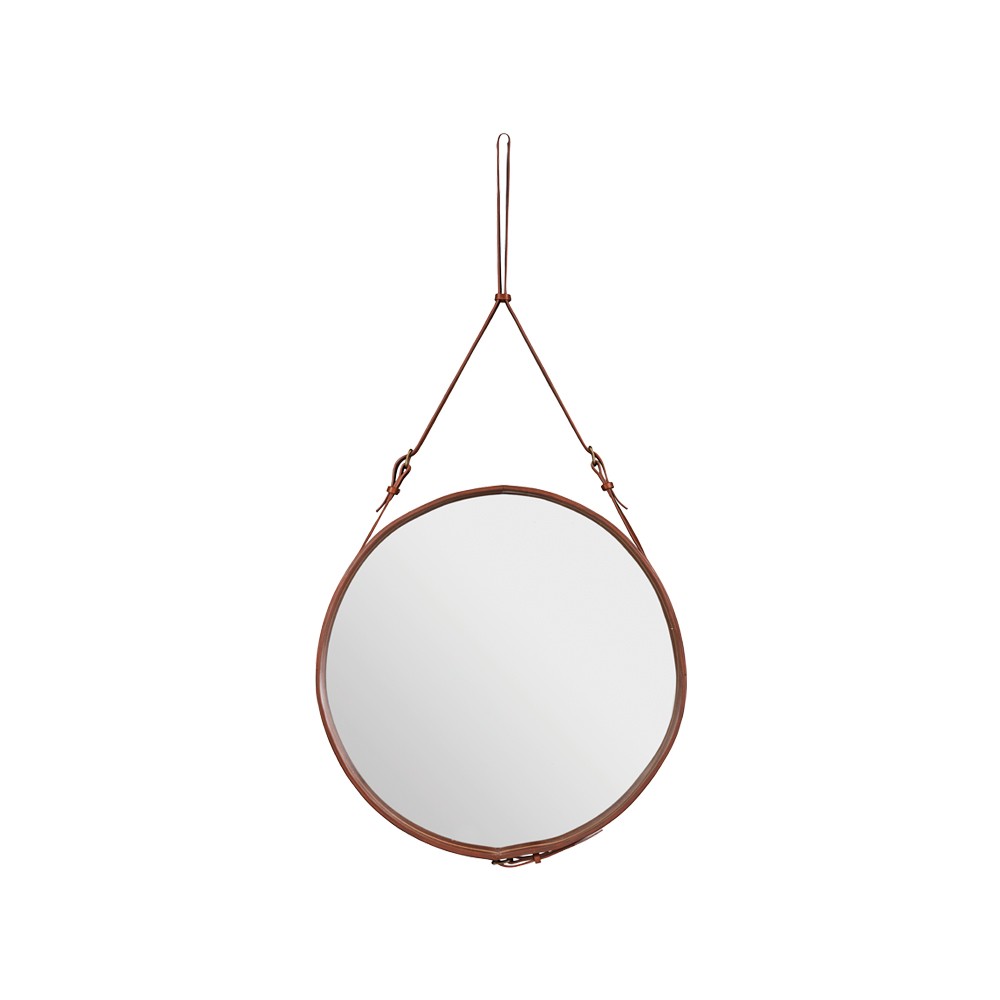 GUBI Adnet Round Mirror Brown, large | Scandinavian Design | Wall mirrors | Brown