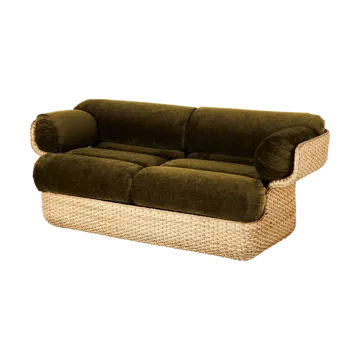 Basket 2-seat sofa fully upholstered - Mumble Glamour Group 40-rattan - GUBI