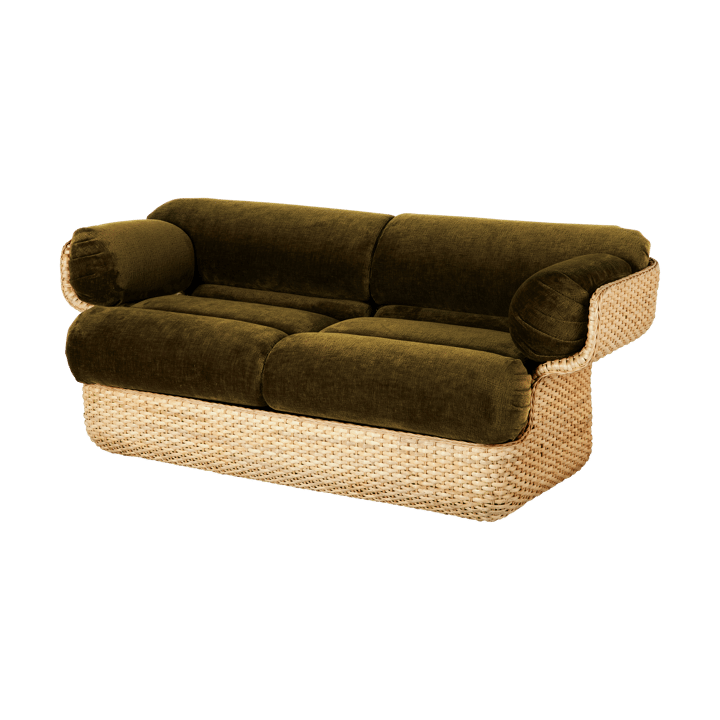 Basket 2-seat sofa fully upholstered - Mumble Glamour Group 40-rattan - GUBI