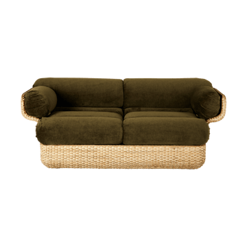 Basket 2-seat sofa fully upholstered - Mumble Glamour Group 40-rattan - GUBI
