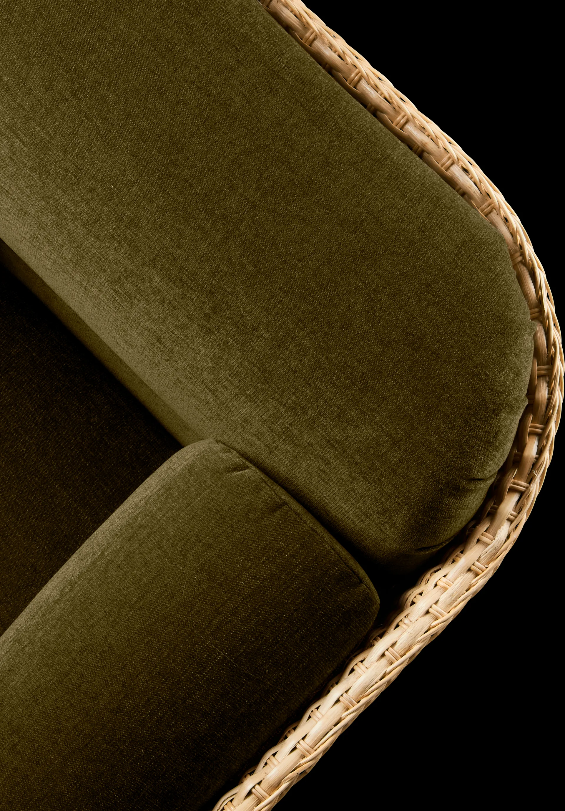 Basket 2-seat sofa fully upholstered, Mumble Glamour Group 40-rattan GUBI