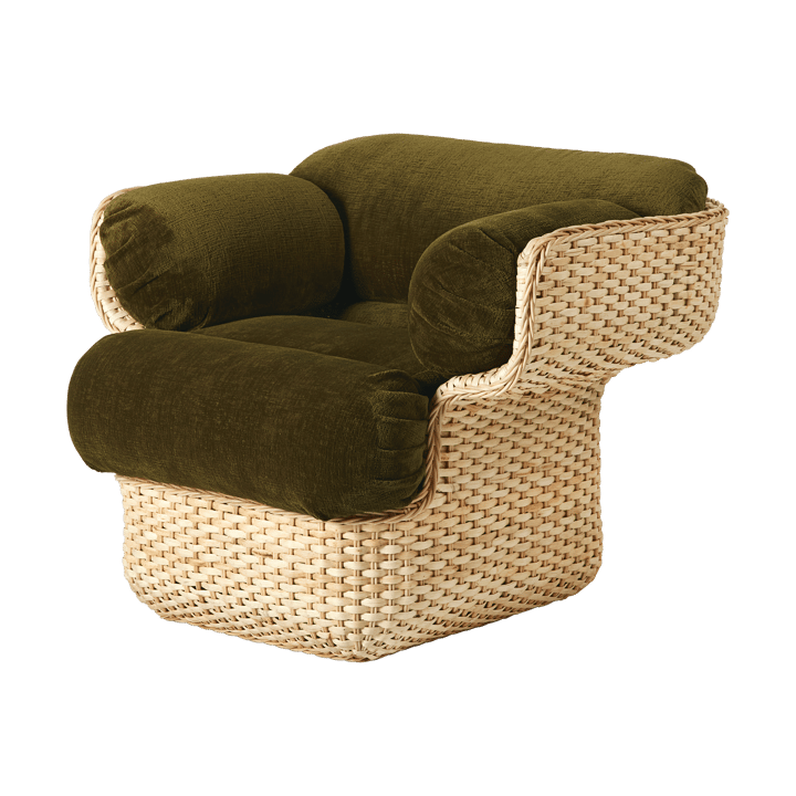 Basket lounge chair fully upholstered - Mumble Glamour Group 40-rattan - GUBI