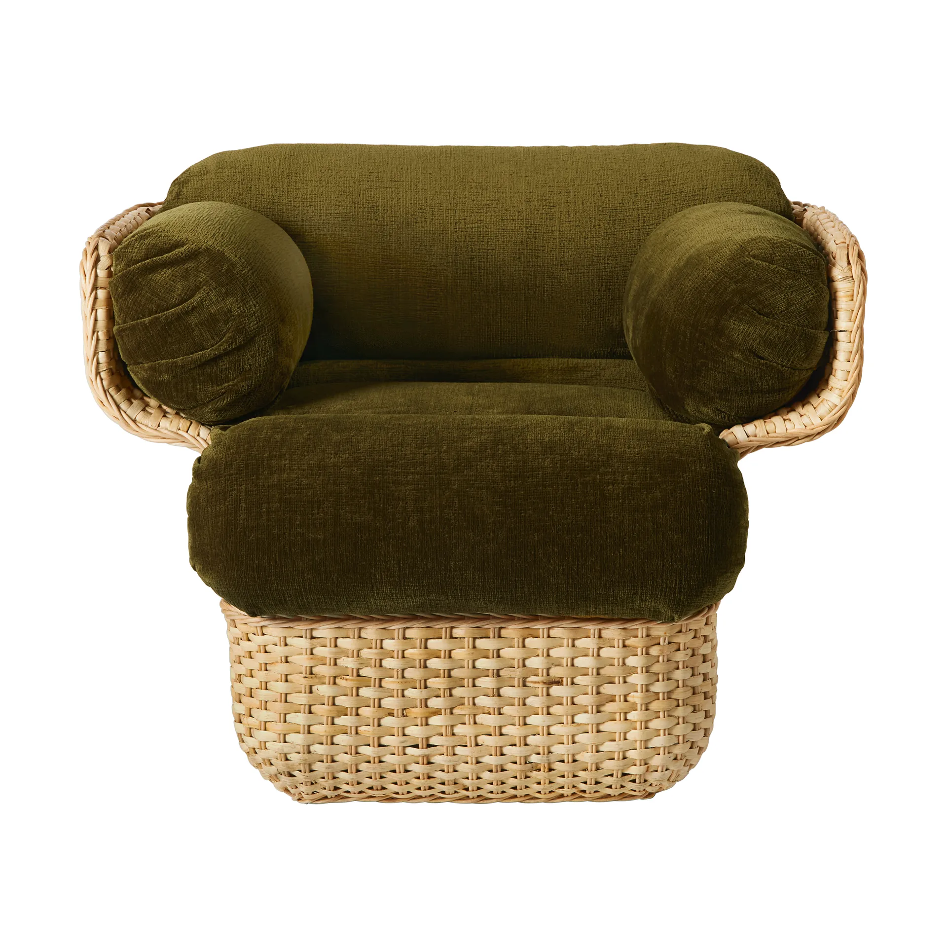 Basket lounge chair fully upholstered, Mumble Glamour Group 40-rattan GUBI
