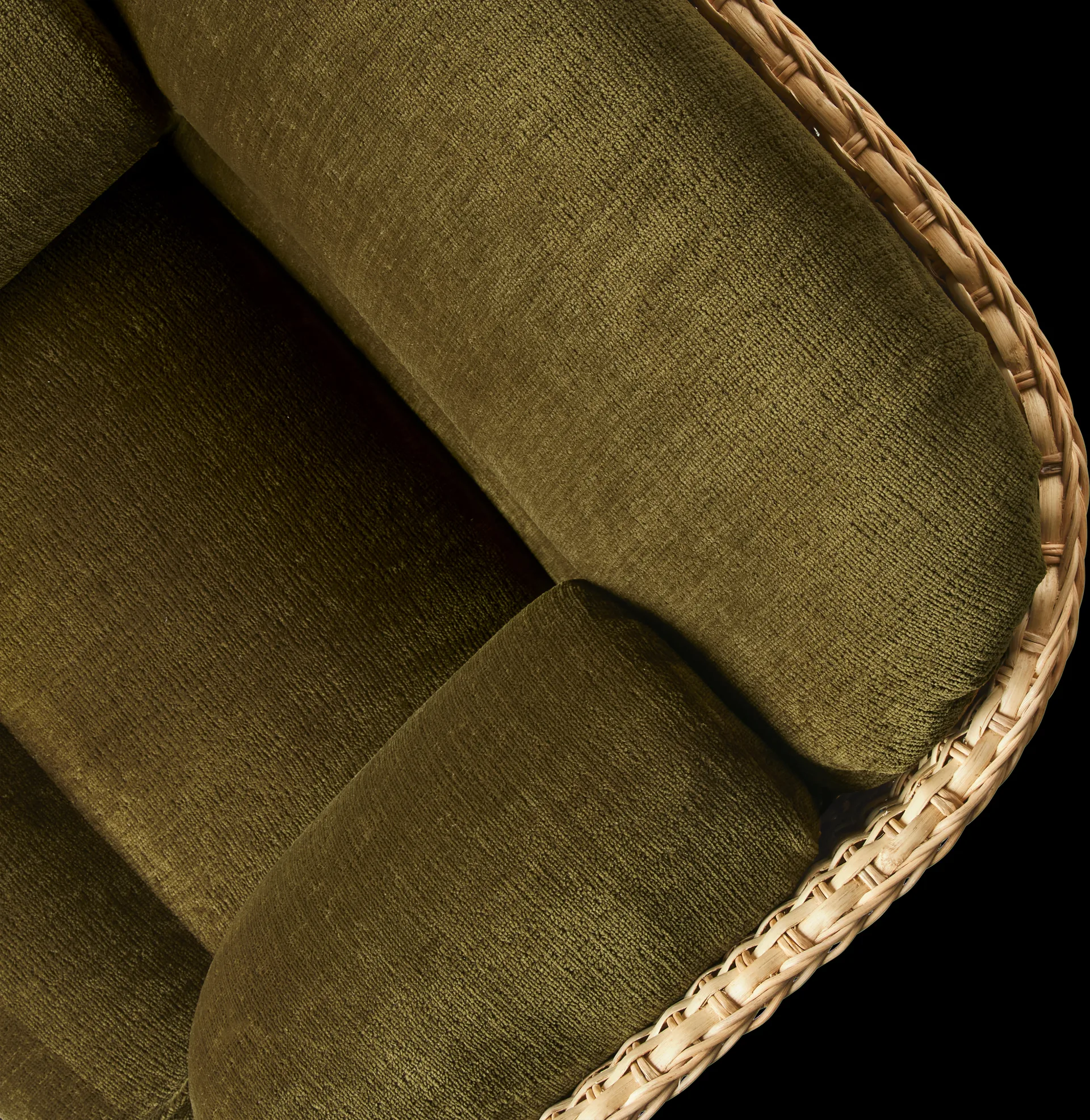 Basket lounge chair fully upholstered, Mumble Glamour Group 40-rattan GUBI