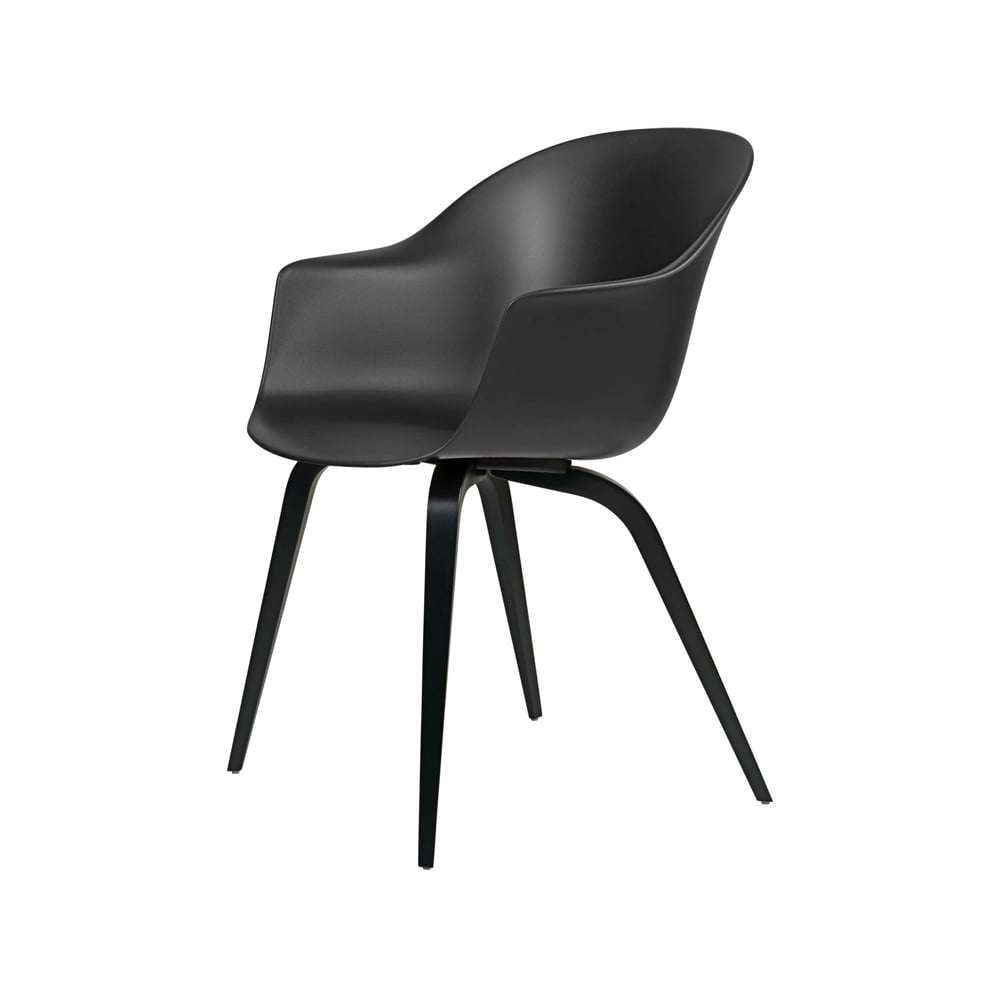 GUBI Bat Chair Black, black stained ash legs | Scandinavian Design | Chairs | Black