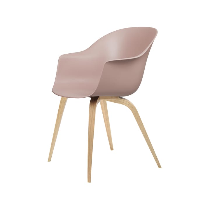 Bat Chair - Sweet pink, matte lacquered oak legs - GUBI