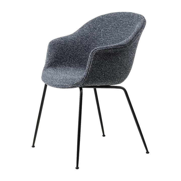 Bat Dining Chair - - fully upholstered, conic base - Around bouclé 023-black - GUBI