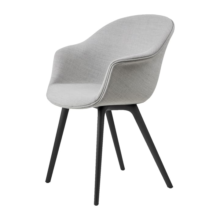 Bat Dining Chair - - fully upholstered, plastic base - Remix 3 nr.123-black - Gubi