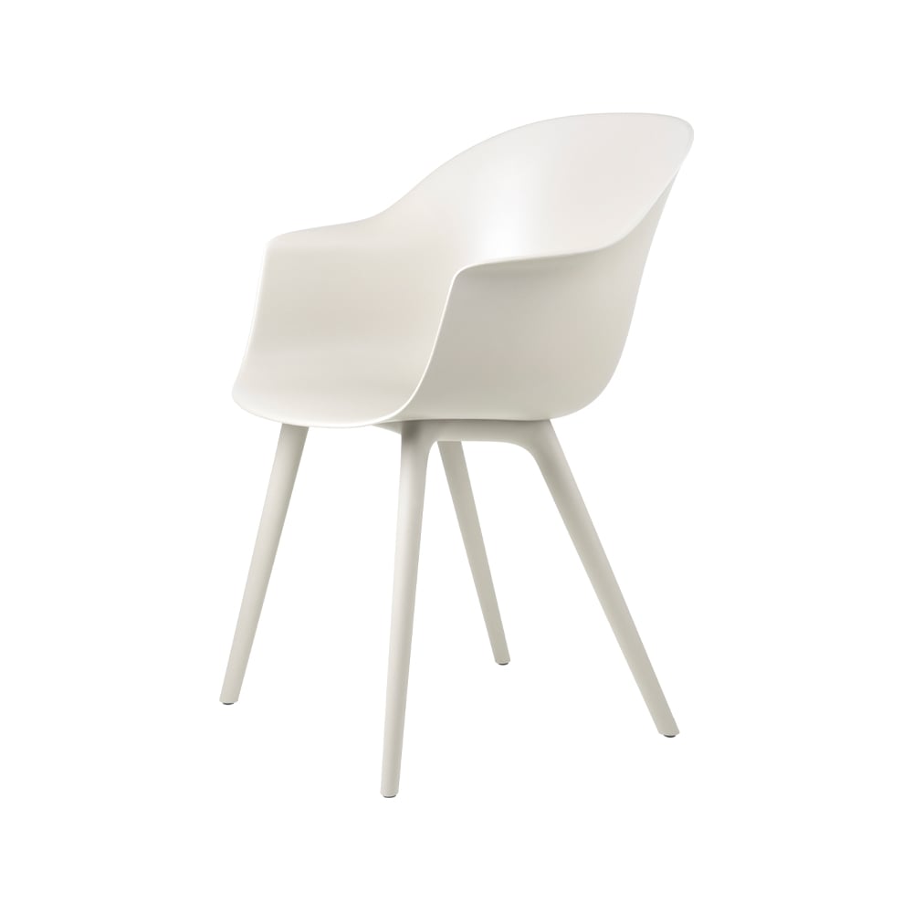 GUBI Bat Dining Outdoor chair Alabaster white | Scandinavian Design | Garden chairs | White