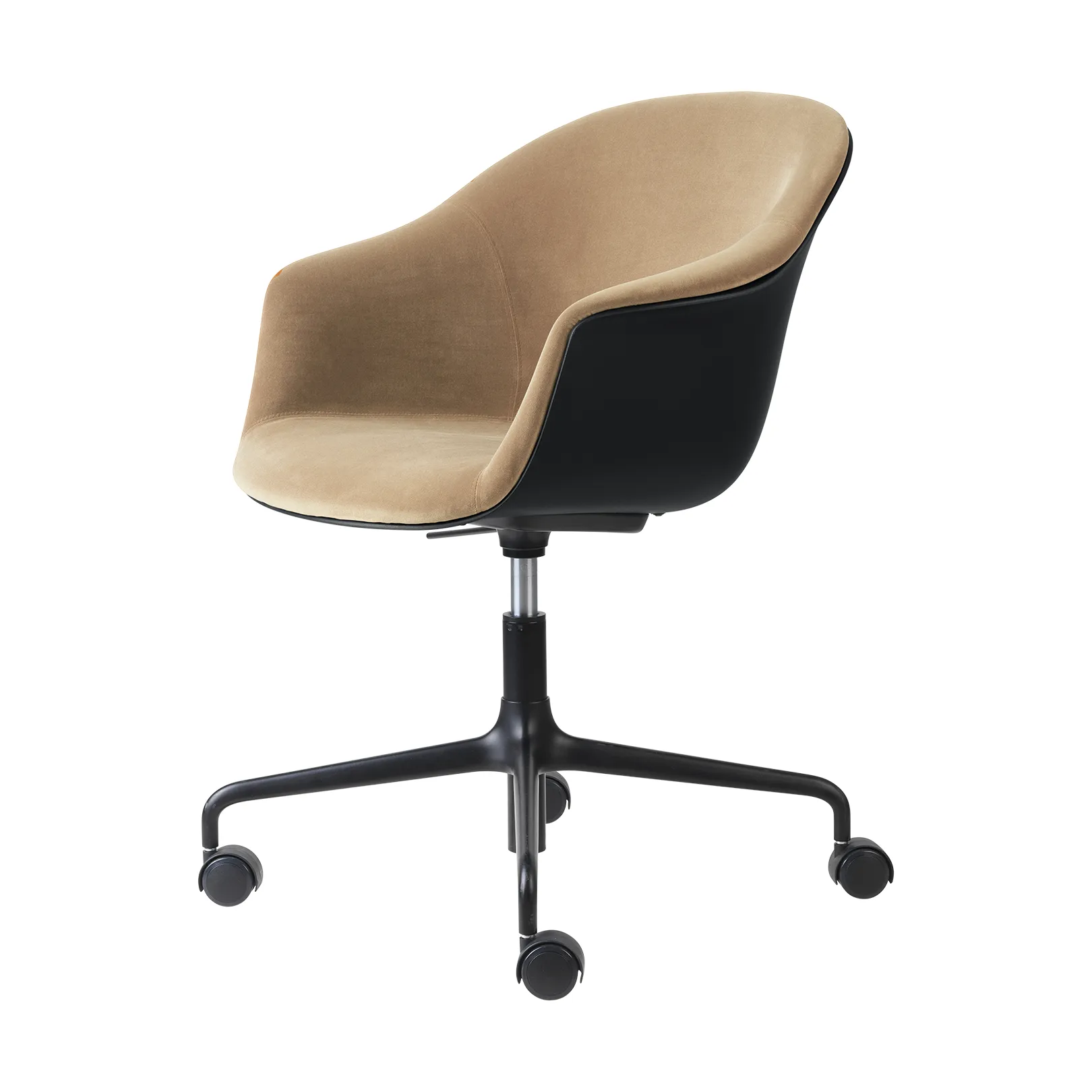 Bat Meeting Chair office chair front upholstered, Dandy gubi 905 dune-black-black GUBI