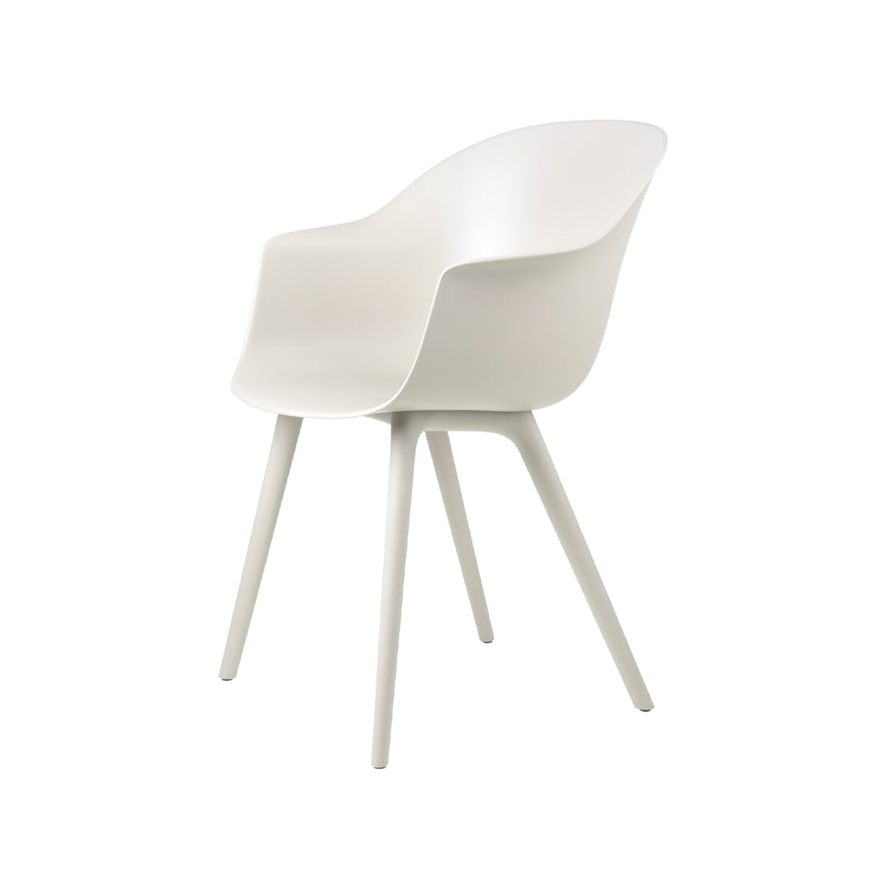 GUBI Bat Plastic chair Alabaster white | Scandinavian Design | Chairs | White