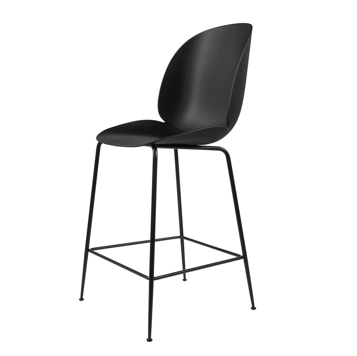 GUBI Beetle Barchair plastic black legs Black | Scandinavian Design | Bar stools | Black