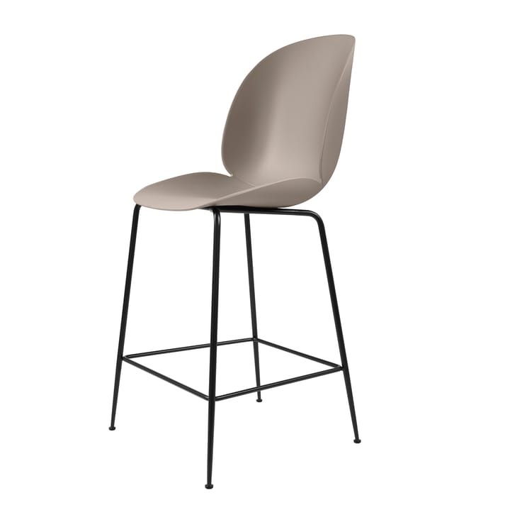 Beetle Barchair plastic black legs - New beige - GUBI