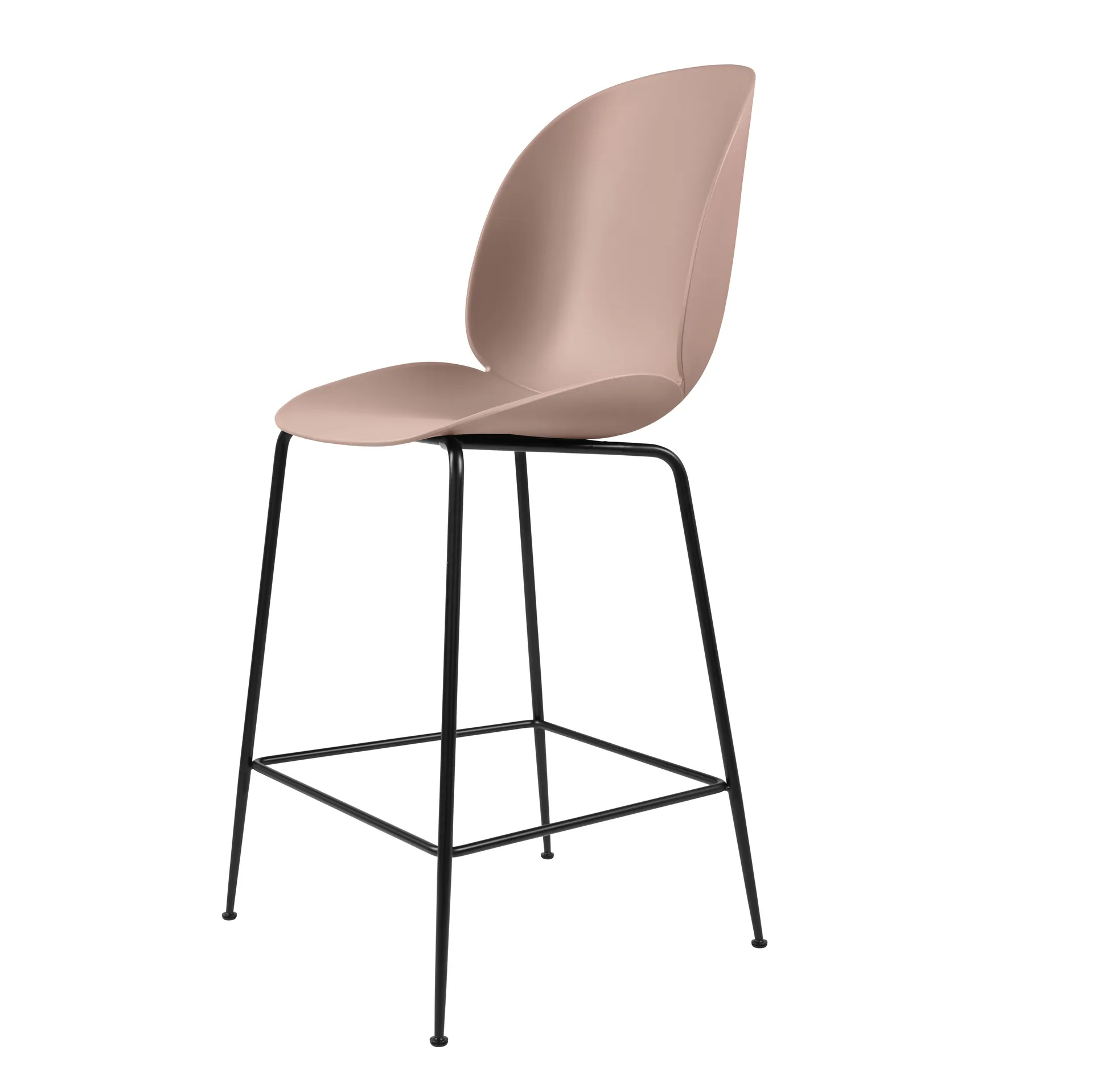 Beetle Barchair plastic black legs, Sweet pink GUBI