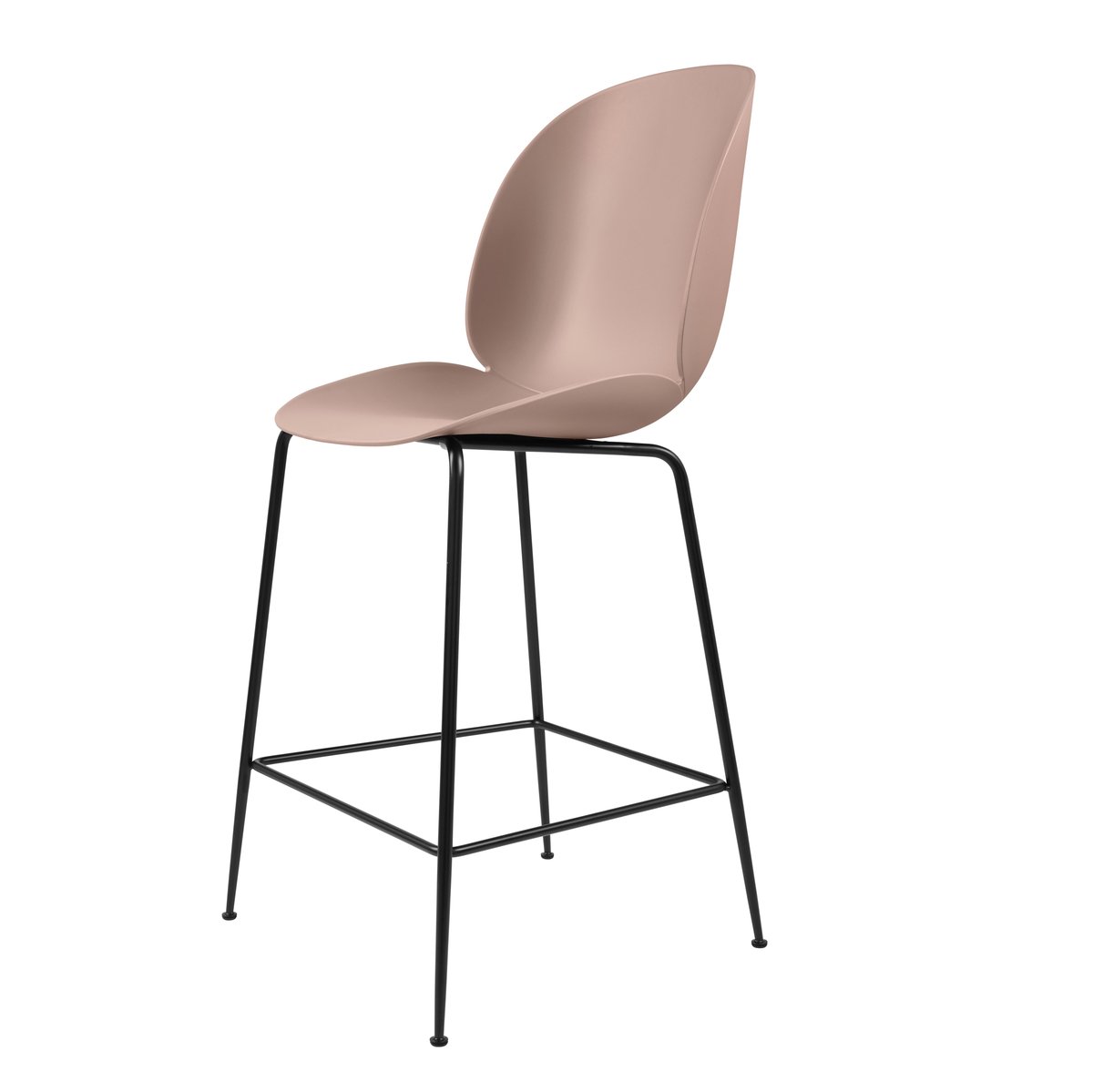 GUBI Beetle Barchair plastic black legs Sweet pink | Scandinavian Design | Bar stools | Pink