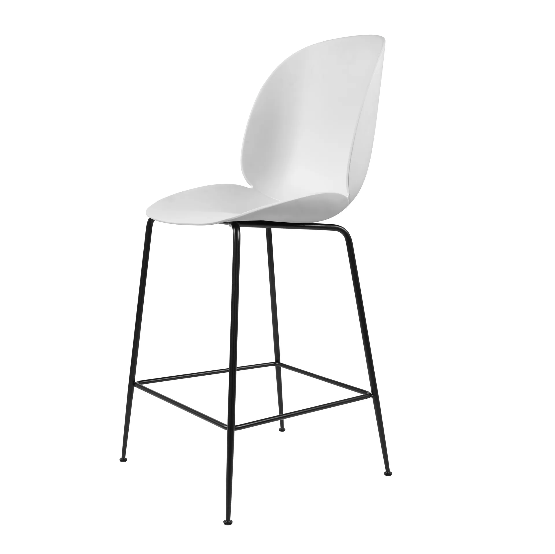 Beetle Barchair plastic black legs, White GUBI