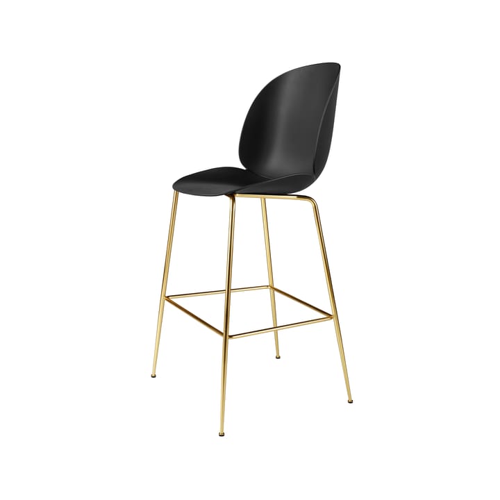 Beetle Barstool high - Black, brass legs - GUBI