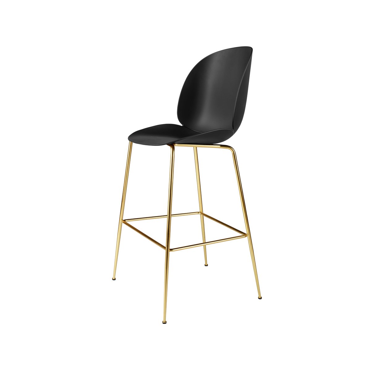 GUBI Beetle Barstool high Black, brass legs | Scandinavian Design | Bar stools | Black