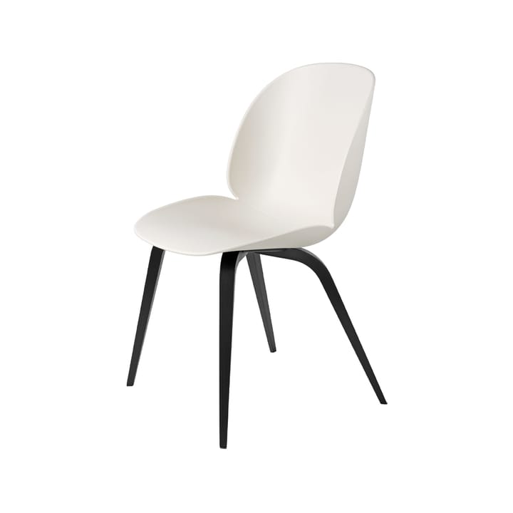 Beetle chair - Alabaster white, black stained birch legs - GUBI