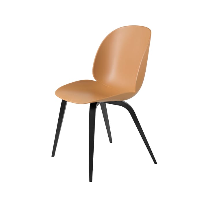 Beetle chair - Amber brown, black stained birch legs - GUBI