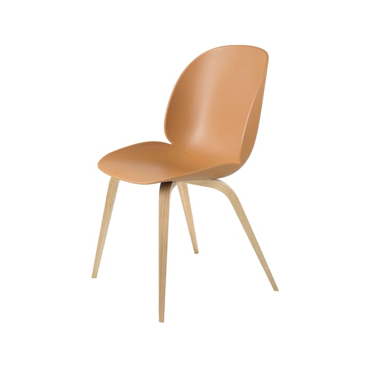 Beetle chair - Amber brown, matte lacquered oak legs - GUBI