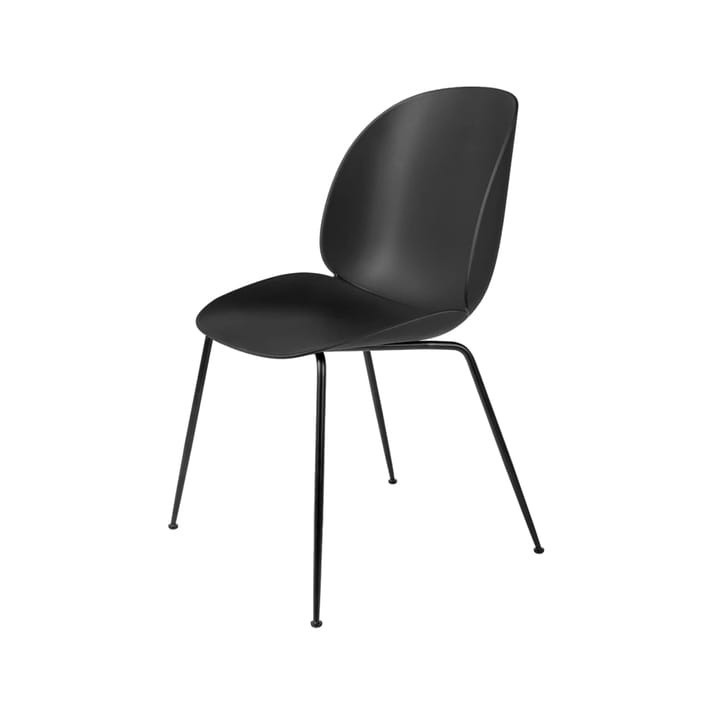 Beetle chair - Black, black chromed steel legs - GUBI