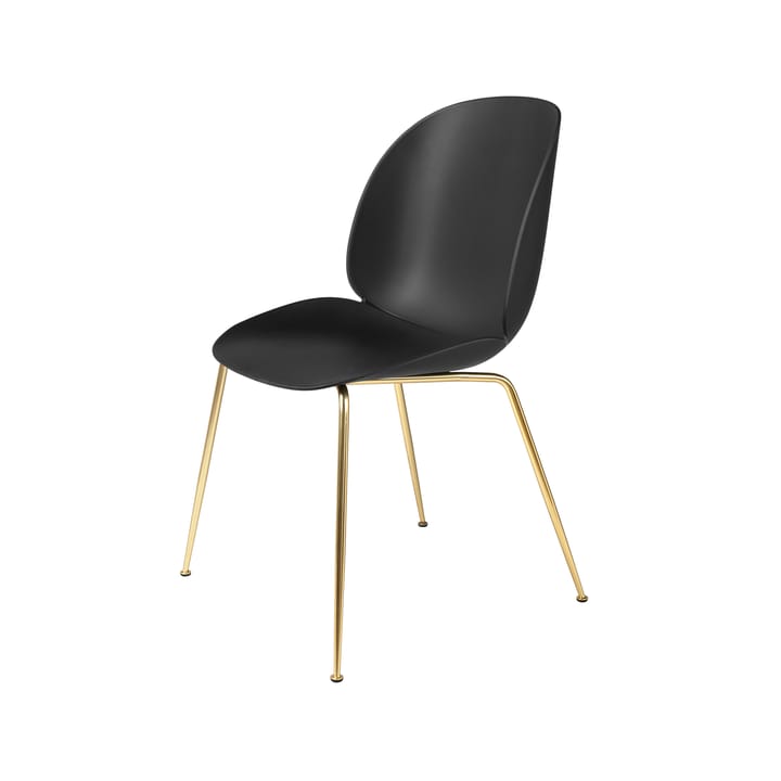 Beetle chair - Black, brass legs - GUBI