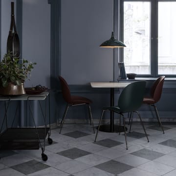 Beetle chair - Dark green, brass legs - GUBI