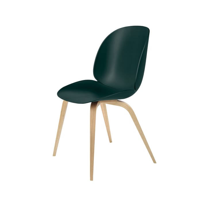 Beetle chair - Dark green-matte lacquered oak legs - GUBI