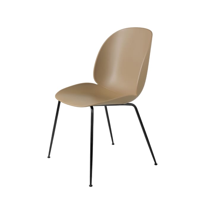 Beetle chair - Pebble brown, black steel legs - Gubi