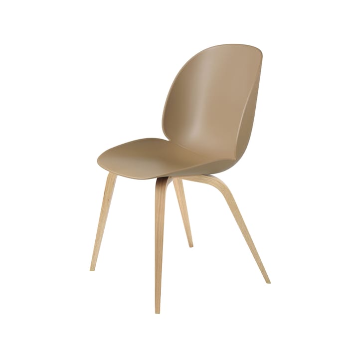 Beetle chair - Pebble brown, matte lacquered oak legs - GUBI