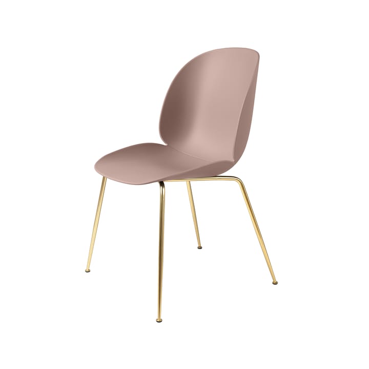 Beetle chair - Sweet pink, brass legs - GUBI