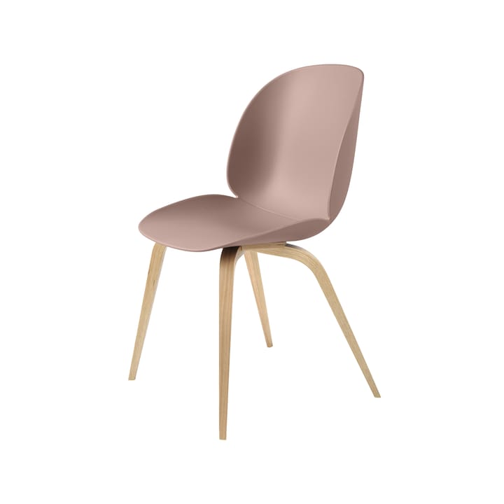 Beetle chair - Sweet pink-matte lacquered oak legs - GUBI