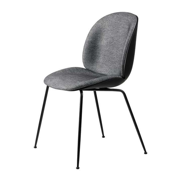 Beetle chair upholstered front/ black legs - Plain 0023-black - Gubi
