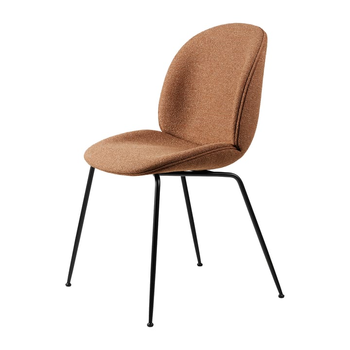 Beetle dining chair - fully upholstered conic base - Around Bouclé 032-black - GUBI