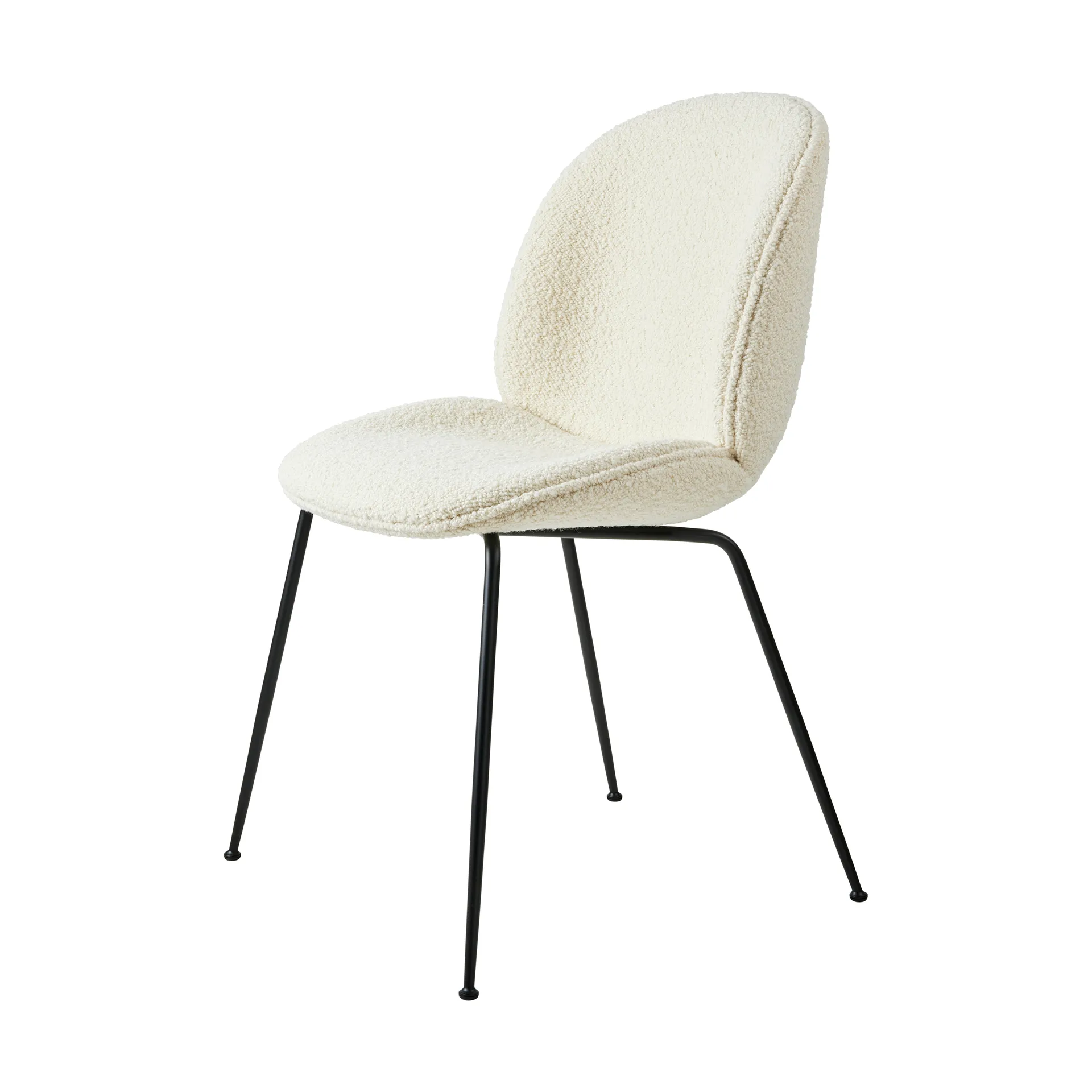 Beetle dining chair - fully upholstered conic base, Karakorum 001-black stand GUBI