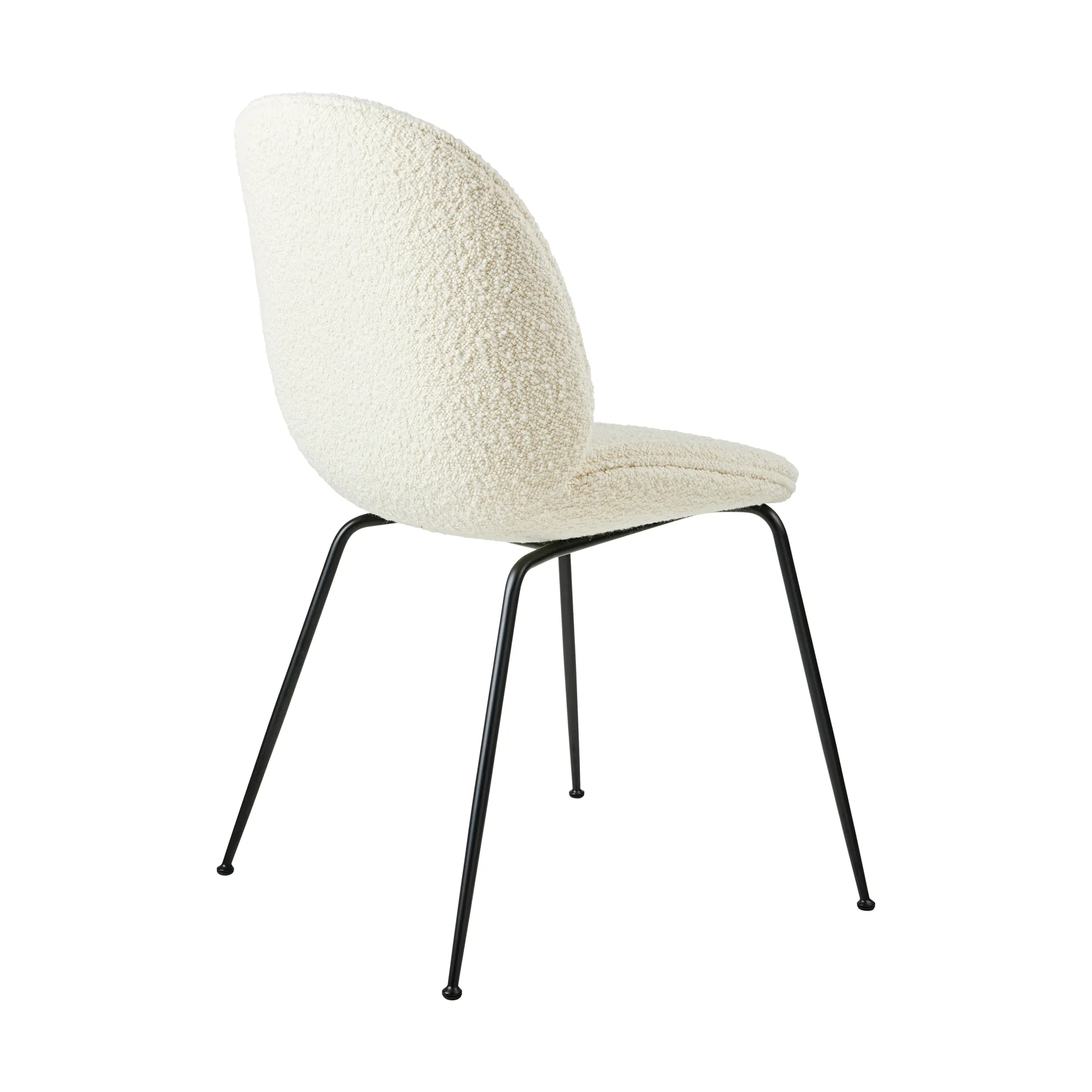 Beetle dining chair - fully upholstered conic base, Karakorum 001-black stand GUBI